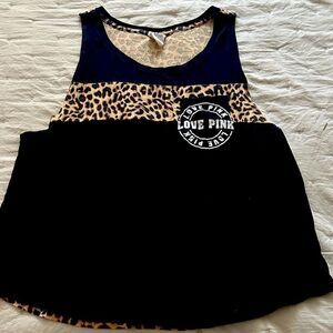 Pink cheetah print tank